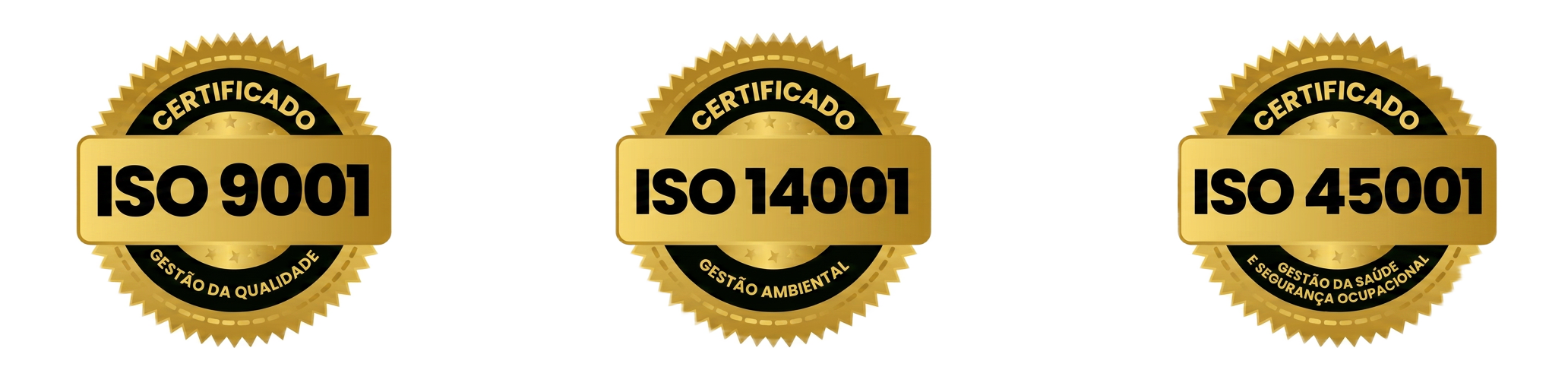 Certificações ISO 9001, ISO 14001 e ISO 45001